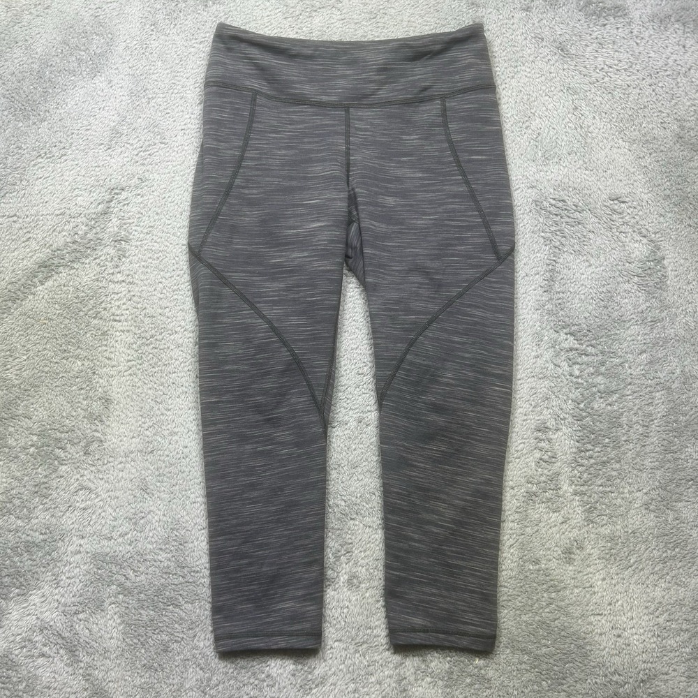 Patagonia‎ Leggings Women's M Heathered Gray Centered Crop Activewear Hiking